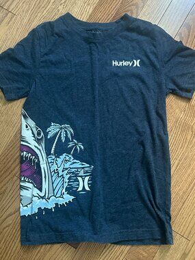 Hurley shirt - Hurley Girls' Graphic T-Shirt - Great White Shark/Tropical Print